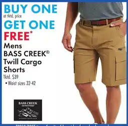 Boscov's Mens BASS CREEK Twill Cargo Shorts offer