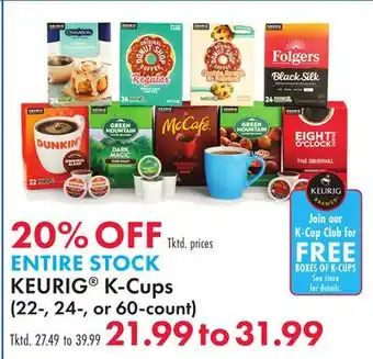 Boscov's ENTIRE STOCK KEURIG K-Cups offer