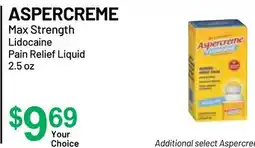 Health Mart ASPERCREME Max Strength Lidocaine Pain Relief Liquid offer