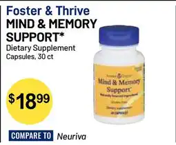 Health Mart Foster & Thrive MIND & MEMORY SUPPORT* Dietary Supplement Capsules offer