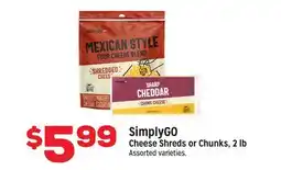 Grocery Outlet SimplyGO Cheese Shreds or Chunks offer