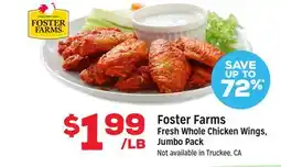 Grocery Outlet Foster Farms Fresh Whole Chicken Wings, Jumbo Pack offer