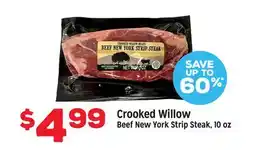 Grocery Outlet Crooked Willow Beef New York Strip Steak offer