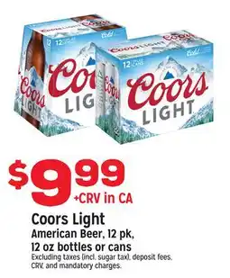 Grocery Outlet Coors Light American Beer offer