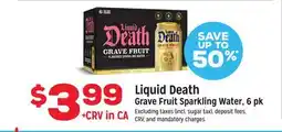 Grocery Outlet Liquid Death Grave Fruit Sparkling Water offer