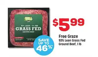 Grocery Outlet Free Graze 93% Lean Grass Fed Ground Beef offer