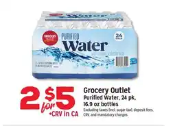 Grocery Outlet Grocery Outlet Purified Water, 24 pk, 16.9 oz bottles offer