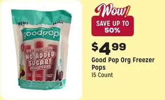 Grocery Outlet Pop Org Freezer Pops offer