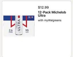 Walgreens 12-Pack Michelob Ultra offer