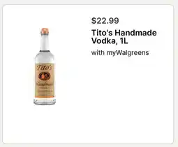 Walgreens Tito's Handmade Vodka offer