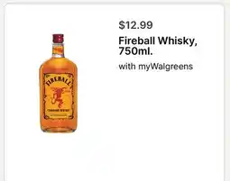 Walgreens Fireball Whisky, 750ml offer