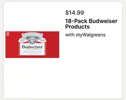 Walgreens 18-Pack Budweiser Products offer