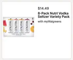 Walgreens 8-Pack Nutrl Vodka Seltzer Variety Pack offer