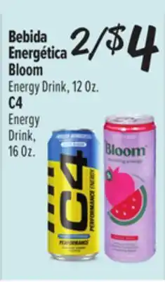 El Super Bloom Energy Drink, 12 Oz. C4 Energy Drink, 16 Oz offer