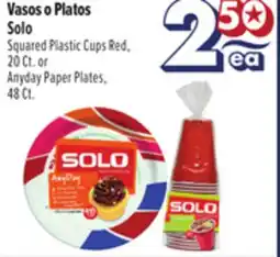El Super Squared Plastic Cups Red, 20 Ct. or Anyday Paper Plates, 48 Ct offer