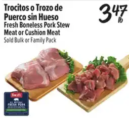 El Super Fresh Boneless Pork Stew Meat or Cushion Meat offer