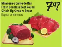 El Super Fresh Boneless Beef Round Sirloin Tip Steak or Roast offer