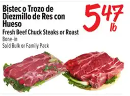 El Super Fresh Beef Chuck Steaks or Roast Bone-in offer