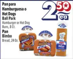 El Super Pan para Hamburguesa o Hot Dogs Ball Park offer