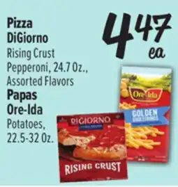 El Super Pizza DiGiorno Rising Crust Pepperoni, 24.7 Oz., Assorted Flavors Papas Ore-Ida Potatoes, 22.5-32 Oz offer