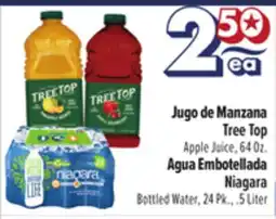 El Super Tree Top Apple Juice, 64 Oz. Niagara Bottled Water, 24 Pk., .5 Liter offer