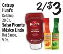 El Super Hunt's Ketchup, 20 Oz. México Lindo Hot Sauce, 5 Oz offer