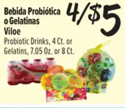 El Super Probiotic Drinks, 4 Ct. or Gelatins, 7.05 Oz. or 8 Ct offer