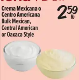 El Super Crema Mexicana o Centro Americana offer