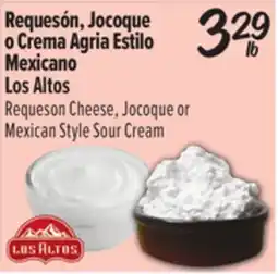 El Super Requesón Cheese, Jocoque or Mexican Style Sour Cream offer