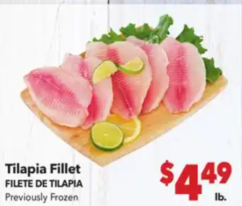 Vallarta Supermarkets Tilapia Fillet / FILETE DE TILAPIA offer