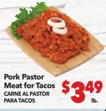 Vallarta Supermarkets Pork Pastor Meat for Tacos / CARNE AL PASTOR PARA TACOS offer