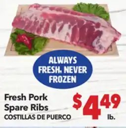 Vallarta Supermarkets Fresh Pork Spare Ribs / COSTILLAS DE PUERCO offer