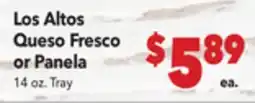 Vallarta Supermarkets Los Altos Queso Fresco or Panela offer