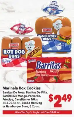 Vallarta Supermarkets Marinela Box Cookies offer