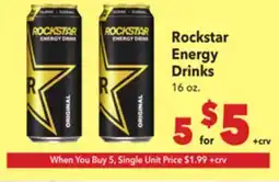 Vallarta Supermarkets Rockstar Energy Drinks offer