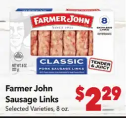 Vallarta Supermarkets Farmer John Sausage Links offer
