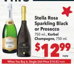 Vallarta Supermarkets Stella Rosa Sparkling Black or Prosecco offer