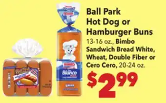 Vallarta Supermarkets Ball Park Hot Dog or Hamburger Buns offer