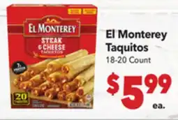 Vallarta Supermarkets El Monterey Taquitos offer