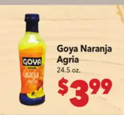 Vallarta Supermarkets Goya Naranja Agria offer