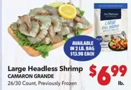 Vallarta Supermarkets Large Headless Shrimp / CAMARON GRANDE offer