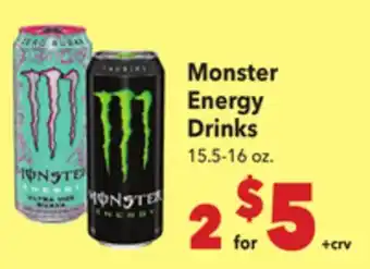 Vallarta Supermarkets Monster Energy Drinks offer