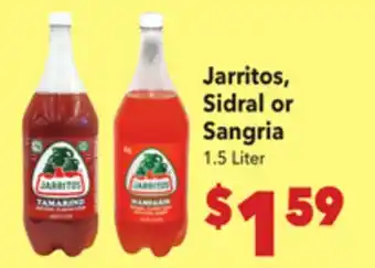 Vallarta Supermarkets Jarritos, Sidral or Sangria offer