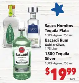 Vallarta Supermarkets Sauza Hornitos Tequila Plata offer
