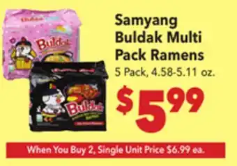 Vallarta Supermarkets Samyang Buldak Multi Pack Ramens offer