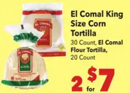 Vallarta Supermarkets El Comal King Size Corn Tortilla offer