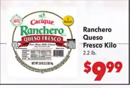 Vallarta Supermarkets Ranchero Queso Fresco Kilo offer