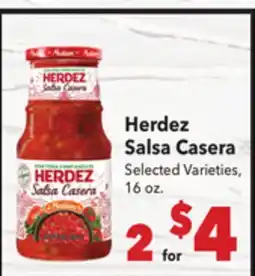 Vallarta Supermarkets Herdez Salsa Casera offer