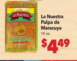 Vallarta Supermarkets La Nuestra Pulpa de Maracuya offer