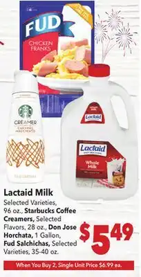 Vallarta Supermarkets Lactaid Milk offer